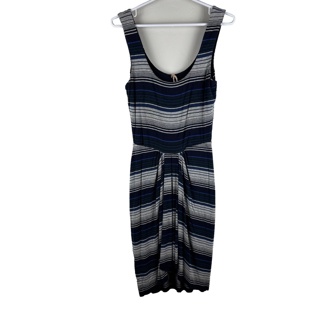 Bailey 44 A Line Column Dress Womens Small Blue Multicolor Striped Sleeveless